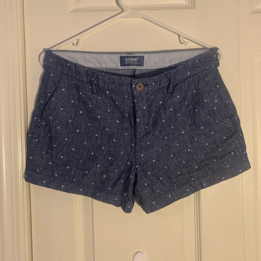 Blue polka dot shorts